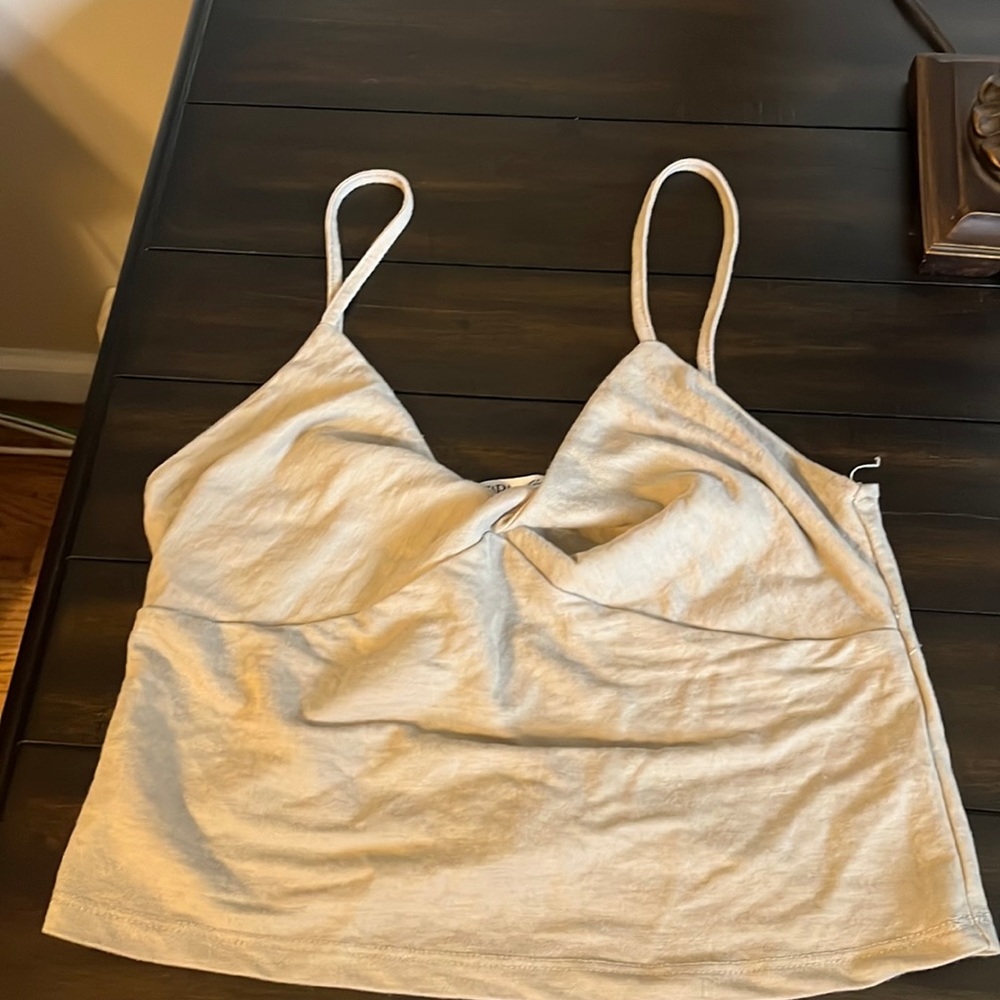 Beige zara crop top